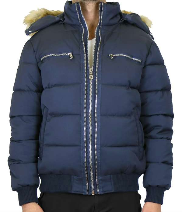 Men's Fur Hood Jackets, S-2XL