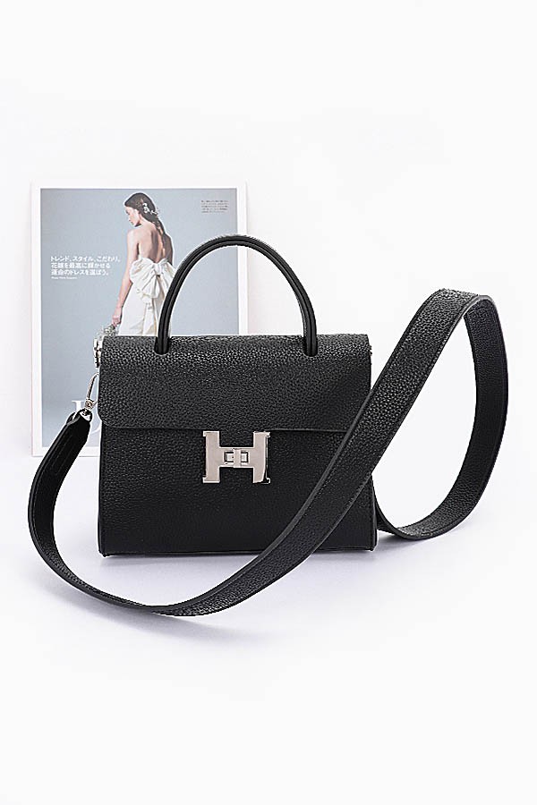 Faux Leather Flap Bag